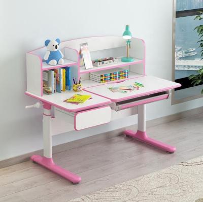 China Eco-friendly Multifunctional Wooden Height Adjustable Child Study Table Chair Set Children for sale