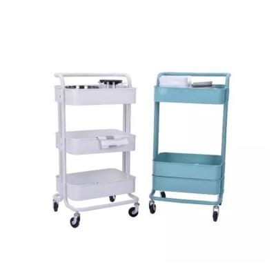 China Durable Barber Shop Rack Salon Hairdressing Tool Cart Cart Rolling Storage for sale