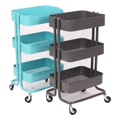 China Heavy Duty Metal Rolling Frawer Mobile Storage Cart Rolling Organizer Durable for sale