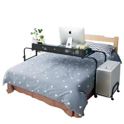 China Durable Laptop Table Cart With Wheel Computer Desk Rolling Overbed Desk For Bed for sale