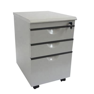 China Communal Furniture Office Equipments Supplier Steel Hardware 3 Drawers Mobile Filing Cabinet for sale