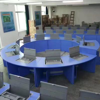 China Eco - Friendly Flip Up Lockable Metal School Computer Desk For School Classroom Furniture for sale