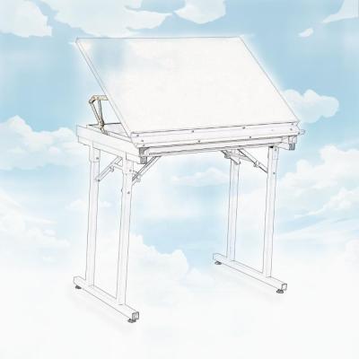 China Modern Manufacture Wood And Metal Drafting Table Direct Suction Folding Drafting Desk for sale