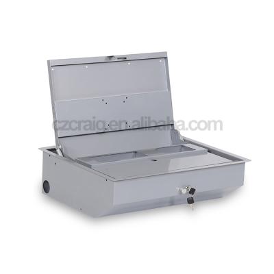 China Durable Metal Flip LCD Stand Safty Box School Furniture Case For Flip Computer Desk for sale