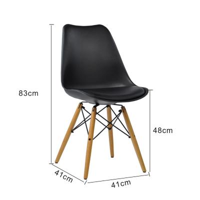 China Modern Manufacturer living room chairs pp plastic dining chairs with cushion high quality chair for sale