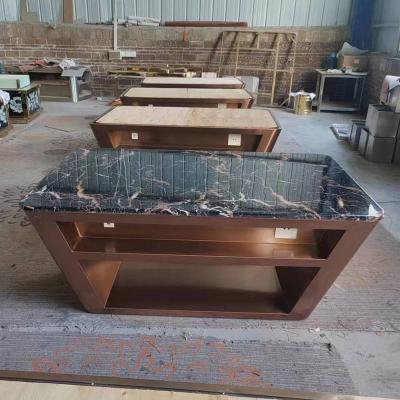 China Multifunctional New arrivals 2022 tea table KTV boxes center table stainless steel tea cafe table for sale