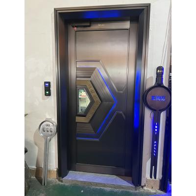 China Sound Insulation Contemporary metal stainless steel security entry door design fire rated stainless steel push and pull door for sale