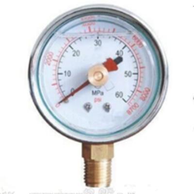 China Brass Pressure Gauge EN837-1 Pressure Tube Gauge Instrument Standard High Accuracy Drone Pressure Gauge for sale