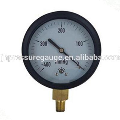 China High Accuracy Brass Bourdon Tube Pressure Gauge Vacuum Pressure Gauge -400 To 0 mmHg for sale