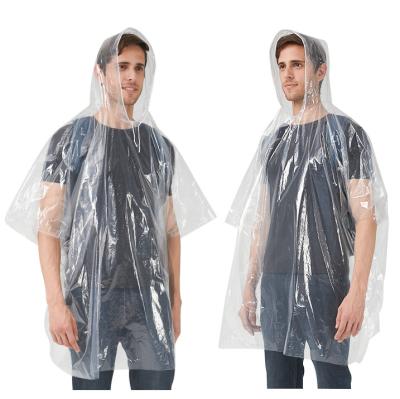 China Waterproof PVC Rain Cape Hooded Poncho For Adults Promotional Customized Reusable PE PEVA EVA PVC Rain Poncho for sale