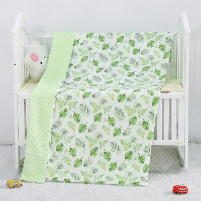 China PORTABLE Wholesale Receiving Blankets Safety Milestone Newborn Fleece Knitted Cotton Baby Blanket Muslin for sale