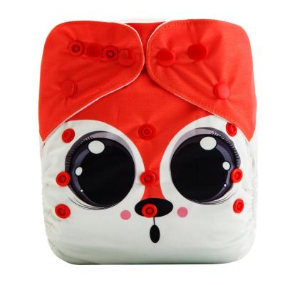 China New AnAnBaby Pattern Big Eye Pocket Cute Cloth Diaper Printed Adjustable Baby Diaper for sale