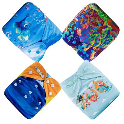 China Ananbaby Cloth Babies Printed Cloth Diapers Reusable Eco-friendly Baby Diapers One Pocket Wholesale for sale