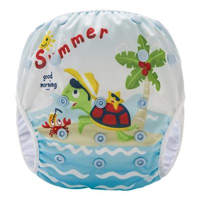 China Cute Printed Breathable Reusable Swimming Nappy Cloth Baby Swim Diaper For Swimming Pool for sale