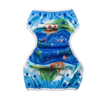 China Ananbaby Printed Adjustable Reusable Swim Diaper Washable Pants For Summer for sale