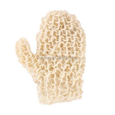 China EXFOLIATING 100% Natural Sisal Fiber Loofah Glove Mitt Bath Scrubber Remove Dead Skin Exfoliating Gloves for sale