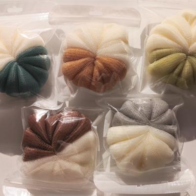 China EXFOLIATE Mesh Brush Pouf Bath Shower Eco-Friendly Exfoliating Ball Sponge for sale