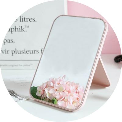 China Non-Specific RTS Fashion Table Foldable Mirror Make Up Mirror Square Shape Cosmetic Portable Princess Make Up Mirror for sale