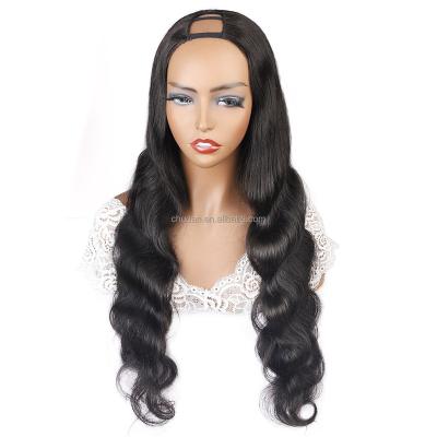 China Xuchang 100% Brazilian Straight Human Hair Wigs Body Wave U Part Wig Body Wave Hair for sale