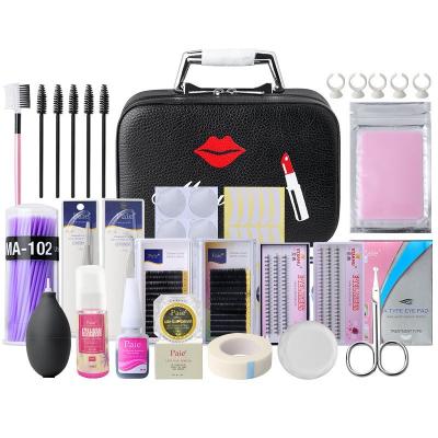 China Eyelash Set For Beauty Salon Dedicated Beauty Salon Deluxe Edition Eyelash Extension 22 Pieces Set Eyelash Transplant Tool NO--irritating Glue And Easy Unloading for sale