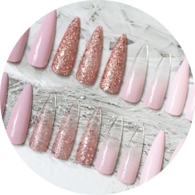 China New Arrival Luxury 30Pcs Flexibility False Stick On Nails Full Cover Reusable Artificial Nails Nail Tips for sale