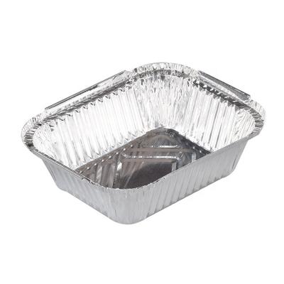 China Eco Friendly Eco Friendly Sourcing Food Grade Food Packaging Use 450ml Aluminum Foil Container With Lid for sale