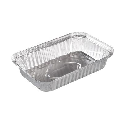 China China Manufacture Eco-friendly Food Grade Restaurant Use 750ml Aluminum Foil Takeout Food Storage Tray Container for sale