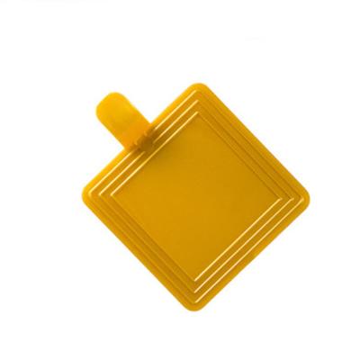 China Food Grade Disposable Cake Boards Cake Base Square Plastic Tray For Black Gold Cake Tool For Mini Mousse for sale