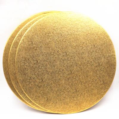 China Disposable BPA Free Gold Cake Board Double Wall For Cake Decorations Round Flower Embossed for sale