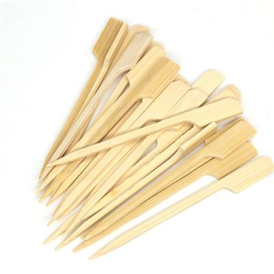 China Flag Shape Factory Direct Sale 10cm 12cm 15cm Easily Cleaned Bamboo Paddle Skewer for sale