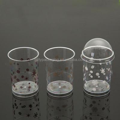 China Disposable Clear PS Foam Cup Round Shape Disposable Plastic Dessert Cup for sale