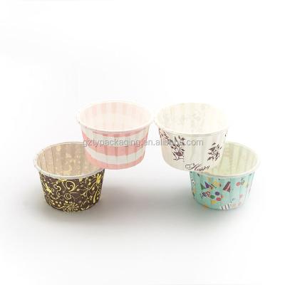 China Round Shape Disposable PET Design Party Cake Paper Baking Cup For Cupcake for sale