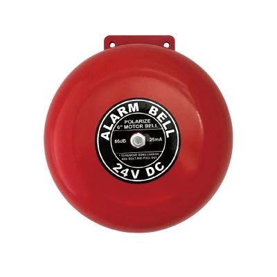 China Plastic EMC-624-R 6 Inch Motor DC Fire Alarm Maid 96db 24v Electric Alarm Bell for sale