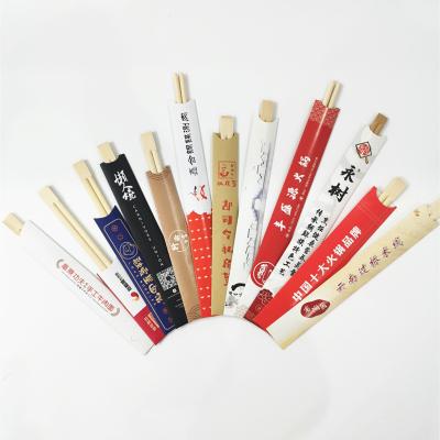 China Disposable Amazon Sells High Quality Japanese Disposable Bamboo Paper Chopsticks Twin Pack 24cm for sale