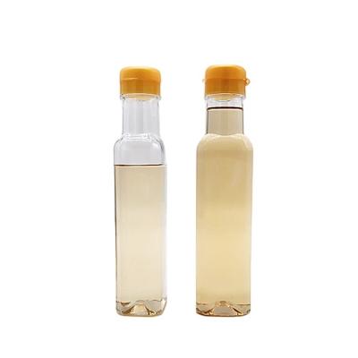 China Transparent Square Plastic Frying Oil 250ml Oil Bottle for sale