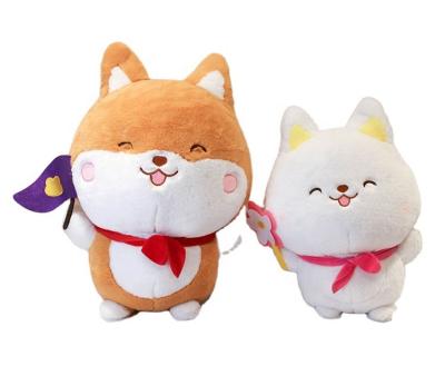 China Cute Birthday Gift 50cm Plush Steamed Bun Shiba Inu Corgi Dog Doll Pillow Couple Winter Gift for sale