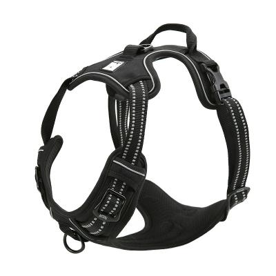 China 3M DETACHED Reflective Pet Dog Harness No Pull Adjustable Night Safety Dog Vest Harness Padded Soft Dogs Chest Harness for sale