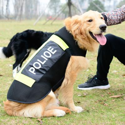 China Large Dog Viable Reflective Vest Waterproof Police Pet Dog Coats With Lower Belly Protection for sale