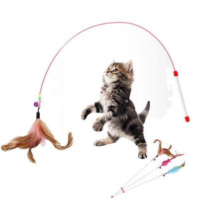 China The Classic Magic Wand Cat Toy Interactive Collection Set OEM Feather Mouse Riddle Stick Cheapest Custom Manufacturers Viable Wholesale for sale