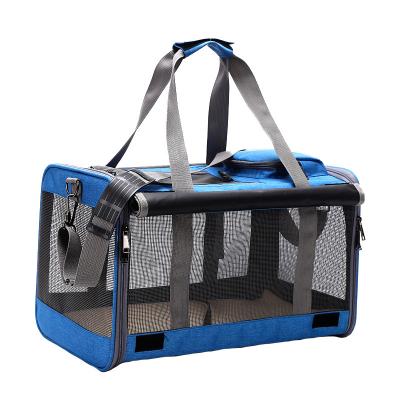 China Fashionable Pet Carry Dog Transport Carrier Airline Approved Travel Bag Folding Pet Carrier Dog Airbag for sale