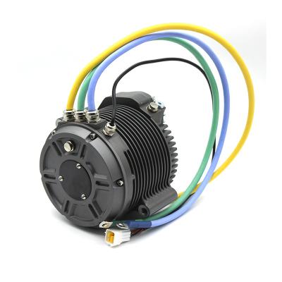 China Waterproof Ribbon Electric Bike 12000w 72v Motor Kit Mid Drive Motor With Cable Plugs for sale