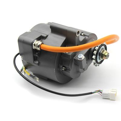 China Low Noise Mid-mounted Sliver Motor 5000W 72V 5500 RPM Electric Car Motor Brushless Accessories for sale