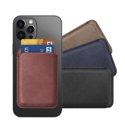 China Hoding Multifunctional Anti-theft Credit Card Avoid Damage OEM RFID Vegen Fiber ID Card Holder Biodegradable Magnetic Phone Case Wallet For iPhone 12 for sale