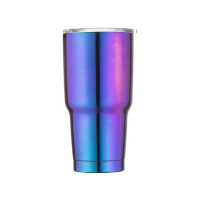 China New Design Viable 30oz Vacuum Stainless Steel Sublimation Travel Colorful UV Coating Beer Mug With Screw Lid for sale