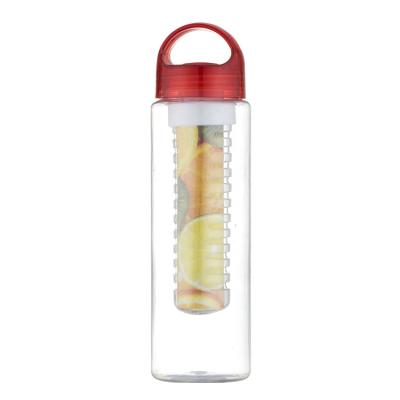 China New Design 600ml Viable Custom Color Clear Plastic Fruit Infuser Customized Sport Running Water Bottle for sale