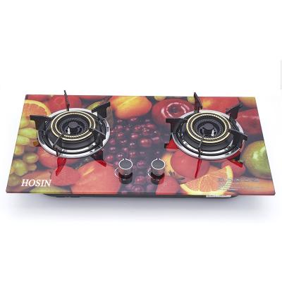 China hotel gas cooktops fabrication rfl 2 burner autotomatic tempered glass 3d gas stoves for sale