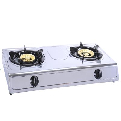 China Hotel Good Quality 2 Burner Stainless Steel Gas Stove Factory For Cooking Appliance for sale