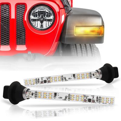 China Led Turn Signal Light For Jeep jl OVOVS Turn Signal Light With DRL LED White Amber Turn Signal Lamp For JL for sale