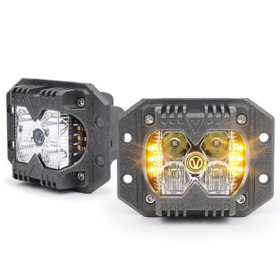 China Universal Work Light OVOVS 3Inch 40W LED Shooter Off Road Drive Side Combo Fog Lights For Pickup Trucks for sale