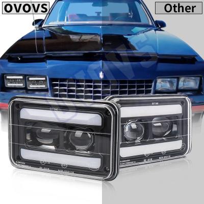 China Aluminum Alloy OVOVS Headlight Lighting System Square IP67 4x6 Inch LED Auto Headlight Housing 4x6